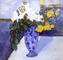 Antonios Antoniou - Blue vase with yellow and white flowers